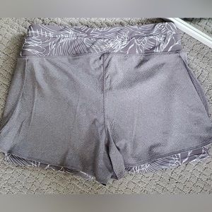 Calia Breezy Palm Shark double layer athletic shorts, gray, S
